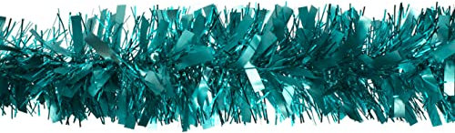 Creativery Weihnachtsgirlande Lametta 8cm x 2m Weihnachtsbaum Baumgirlande türkis Aqua