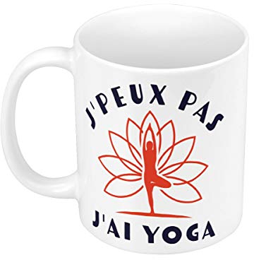 French Unicorn Mug Tasse J'Peux Pas J'ai Yoga Bien Etre Meditation