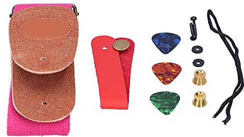 Entatial Baumwoll-Gitarrengurt, Gitarrengurt, weiche, widerstandsfähige Installationsteile für Anfänger für(Rosa)