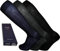 Calze Lunghe Uomo in Cotone Filo di Scozia con Polsino alto a costine, calze formali ed eleganti, realizzate con filati di qualità leggeri e sottili cucitura ultrapiatta, Marchio Italiano | 6 paia