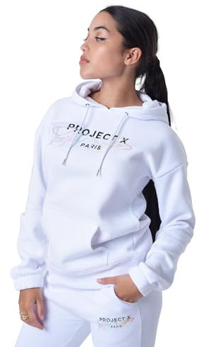 Project X Paris Sweat à Capuche brodé Blanc M