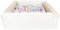 Velinda Piscine à balles carrée avec 300 balles, Cuir écologique, 5 éléments (Couleur de la Piscine/de balles: Blanc, Cappuccino/Rose, Bleu, Jaune (Pastel))