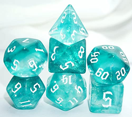 Dice4friends Würfelset Galaxy: Aquamarin (7)