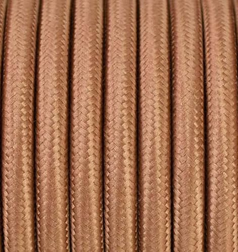3 Meter 3 - adrig Textilkabel Stoffkabel Pendelleitung Lampenkabel Textile Cable 3x0,75 3G0,75 Bronze