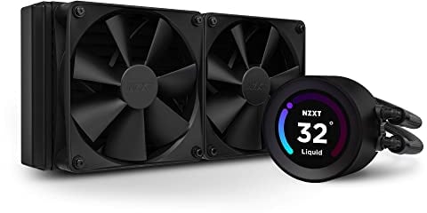 NZXT Kraken Elite 240 - RL-KN24E-B1-240mm AIO CPU Liquid Cooler - Customizable 2.36 LCD Display for Images, Performance Metrics and More - High-Performance Pump - 2 x F120P Fans - Black