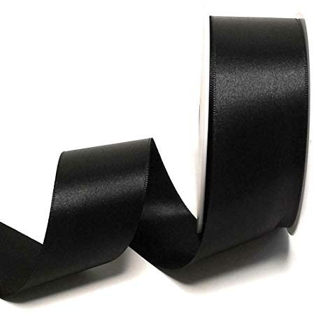 s.dekoda Satinband 25m x 40mm Schwarz Schleifenband Dekoband Satin