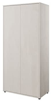 Mirjan24 Kleiderschrank Teen Flex 2D TF01, Schrank mit 3 Einlegeplatten und Kleiderstange, Drehtürenschrank, Garderobenschrank, Dielenschrank (Silk Flou)