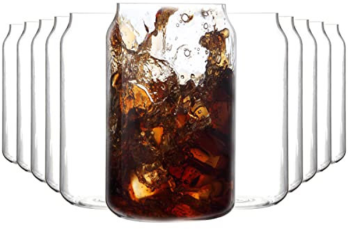 Youngever Lot de 10 gobelets à smoothie en plastique en forme de canette de 355 ml