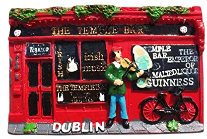 The Temple Bar Dublin Ireland Refrigerator Magnet Travel Souvenir 3D Fridge Decoration Magnetic Sticker Hand Painted Craft