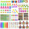 Ouinne Fidget Toys Set, Pinata Geschenktüten Kindergeburtstag, 120 Artikeln Partygeschenk Enthält Zauberblock, Schnapparmbänder und Geschenktüten, Perfekt als Party Mitgebsel und Give Aways