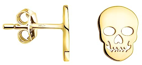 SOFIA MILANI - Damen Ohrringe 925 Silber - vergoldet/golden - Totenkopf Ohrstecker - E2211