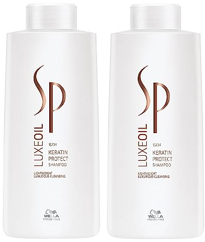 Wella Professionals System Professional Luxeoil Keratin Protect Shampoo, 2 Packs, (2x 1 L)