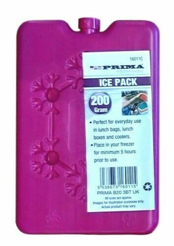 Reusable Freezer Cool Blocks Ice Pack Cooler Bag Picnic Travel Lunch Box (Pink)