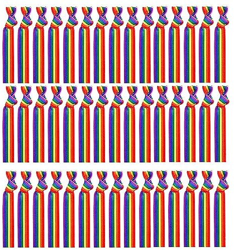 Jowsst 1000 Stück Pride Month Unisex Regenbogen Bandana Gay Pride Taschentuch Armband Nylon + Handschlaufe Handgelenkband