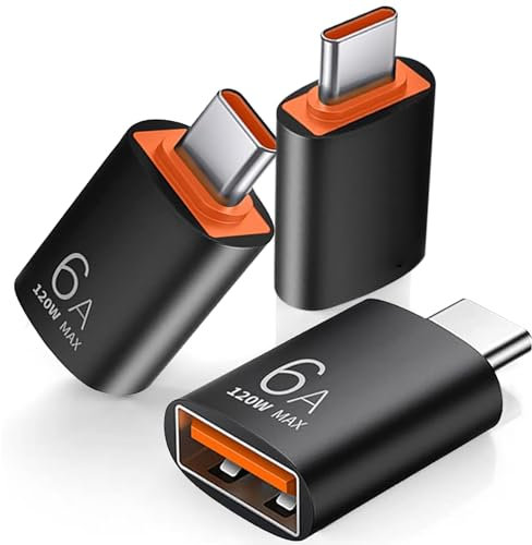 Avigers USB C to USB Adapter (3 Pack), Type C Male to USB 3.0 Female Adapter, Type C to USB Female Adapter for iPhone 16/15 MacBook Air Pro iPad mini Dell XPS, More Type C or Thunderbolt 3/4 Devices