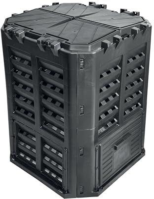 Composteur de jardin noir 360 l Brixo Kompobox