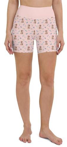 Mr. & Mrs. Panda Yoga Shorts Hund Blume Größe XS - Geschenk, Yogashorts, Hundespruch, Sprüche, Sportshorts, Yogabekleidung, Tierliebhaber,