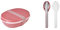 Mepal - Lunchbox Ellipse Duo to go Set - Meal Prep Box für Erwachsene & Salatbox zum Mitnehmen - Brotdose für ein gesundes Mittagessen - Ideal für Sandwiches & Salate - 825 ml + 600 ml - Vivid Mauve