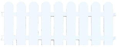 Clôture de Jardin Clôture Décorative Frise Clôture Palissade Clôture de Jardin en PVC Blanc, Bordure de Pelouse à Brancher pour Jardins et Terrasses (50 × 20 cm / 19,7 x 7,9