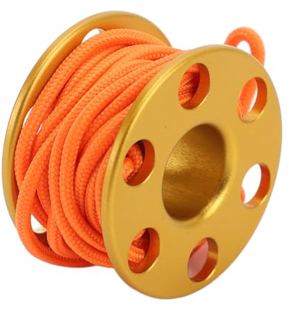 Generic Scuba Finger Spool Reel, Erosionsbeständige Mini Spool Finger Reel für Unterwasseraktivitäten (Gold), Genericus048tid15-12