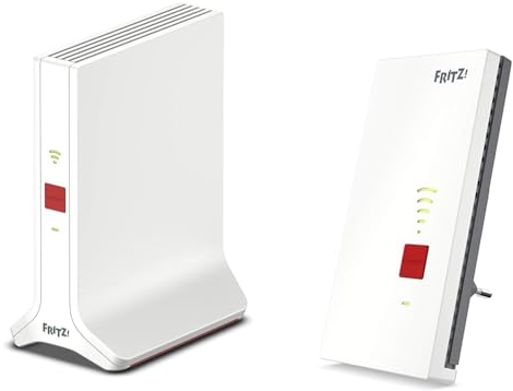 AVM FRITZ!Repeater 3000 Ax Edition International, Ripetitore Wi-Fi 6 Extender Triband Veloce & FRITZ!Repeater 2400 Edition International, Ripetitore - Wi-Fi Extender Dual Band