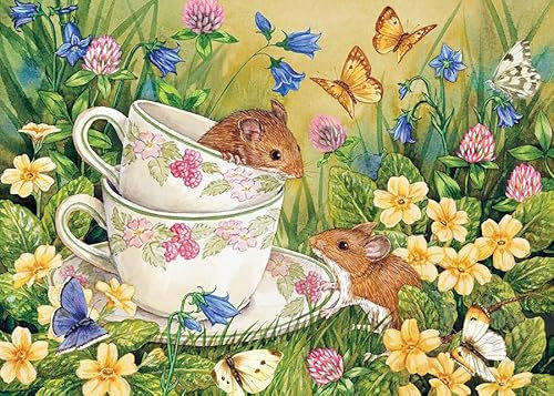 Cobble Hill 35 Piece Tray Puzzle - Tiny Tea Time - Perfect Age 3+ For Both Old & Young - Ideal For Travel - Great Gift Idea
