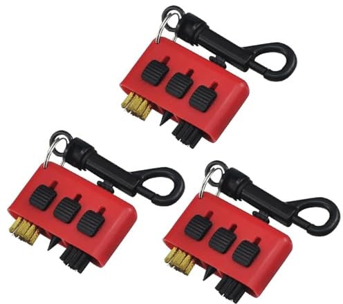 FUZVOL 3 Pack Golf Club Brush 3 in 1 Golf Slot Cleaning Brush with Clip Groove and Ball Shoes Cleaning Tools Putter Wedge Ball Cleaner Retractable Pocket Golf Club Accessories Red