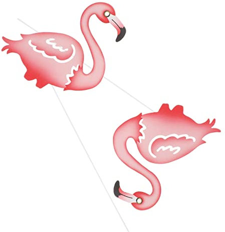 PAMINGONO 2stücke Gartenflamingo Pfahl Flamingo Stake Für Outdoor Dekoration Rasendekor Gartenpfahl Hofpfähle Blumentopf Schmuck