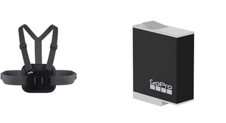 GoPro Compatible with Cameras, Chesty V2 - Performance Chest Mount Official Accessory & Enduro Rechargeable Battery (HERO12 Black/HERO11 Black/HERO10 Black/HERO9 Black) - Official Accessory