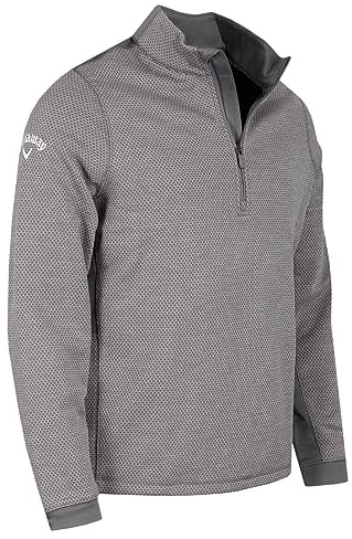 Callaway Golf Mens Hex Fleece Sweater - Medium Grey Heather - XXL
