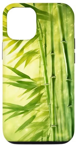 Handyhülle Bambus Blätter grün Pflanzen Pflanze Feng Shui Hülle für iPhone 13