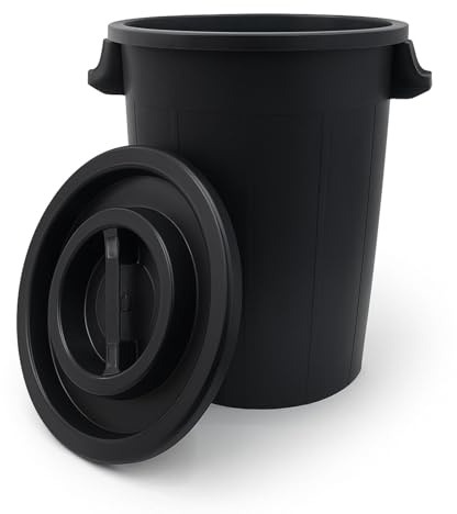 Weedness Runder Wassertank mit Deckel 75 Liter Regentonne Regenwasserfass für Garten für Anbau Grow Indoor & Outdoor