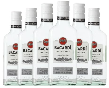 Rum Bacardí Kleine Flasche 20 cl (Karton mit 6 Kleine Flasche von 20 cl)