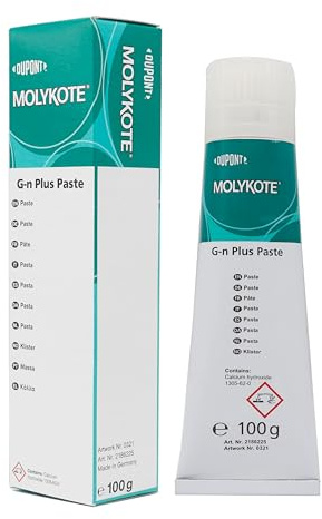 Molykote G-N Plus Pasta 100g Inkörningssmörjmedel Fett för Lager Växlar Växellåda Smörjning Gänganslutning för Montering och Inkörning av Metallkomponenter Extremt Tryck Svart
