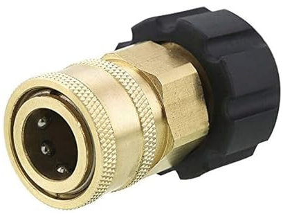 HAFRILY M22 Female to 1/4 Pressure Washer Adapter Quick Coupling Brass Internal Thread Connecting Parts