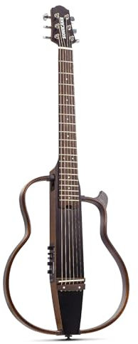 SONICAKE Guitarra Acústica-Eléctrica Portátil Cuerpo de Caoba Maciza, Marcos Fáciles de Montar, Preamplificador Sim de Múltiples Formas de Cuerpo, Funda y Accesorios QGT-01