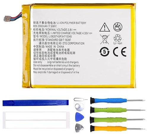 ERYNK Z-TE Grand S Flex Batteria di ricambio Li3820T43p3h715345 per Z-TE Grand S Flex Z-TE MF910 MF910L MF910S Batteria di ricambio con kit di attrezzi