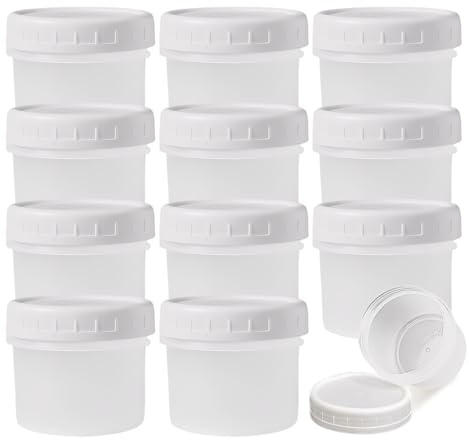 YZROHYI 12 Stück Kleine Plastikdosen mit Deckel 160 ML,Gefrierdosen Kunststoff Rund,Gefrierbehälter Eisbecher, Frischhaltedosen zum Einfrieren,Saucen Behälter Wiederverwendbare,Vorratsdosen Küche