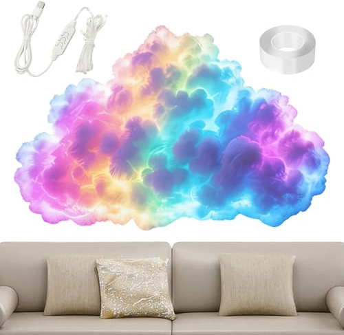 LED Wolken Für Die Deckenbeleuchtung | 3D Gewitterwolken Leuchte Dekorations Set | Multicolor Dynamisches Licht | Für Zuhause, Schlafzimmer, Wohnzimmer, Büro, Party, Festival, Fotografie, Feier, Decke