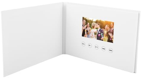 LICAEVEY 720P HD-Video-Grußkarte mit Bildschirm, Anpassbare Elektronische Videobroschüre mit 4 GB Speicher, DIY-Video-Fotokarte für Besondere Feiertage (7 Zoll 1500 mAh Li-Ionen-Akku)