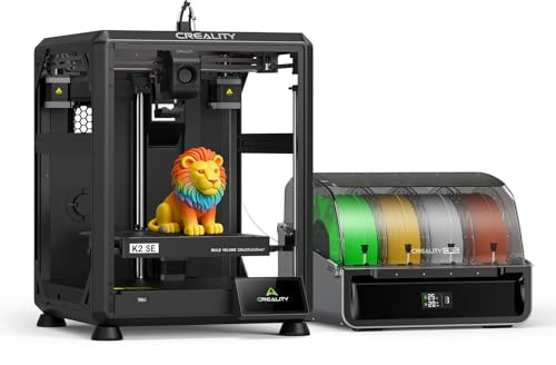 Creality K2 SE Combo 3D-Drucker 2026, Mehrfarbig mit CFS, 500 mm/s Schnelldruck, Direktantriebsextruder, Auto Leveling, Vollmetallkonstruktion, 220 × 215 × 245 mm Druckvolumen