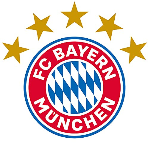 K&L Wall Art FC Bayern München Wandtattoo FCB Wandsticker Fußball Wandaufkleber Logo Wandbild selbstklebend (rot/blau, 53 x 50 cm)