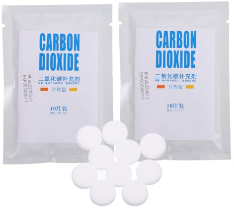 VOSAREA Aquarium Co2 Tablets White Tablet Fertiliser for Aquarium Plants 2 Bags 10 Pieces Safe for Fish and Shrimp No Suspended Substance