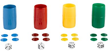 FALOMIR 27932 Complete Set of 4 Plastic goblets (Accessories), Multicoloured
