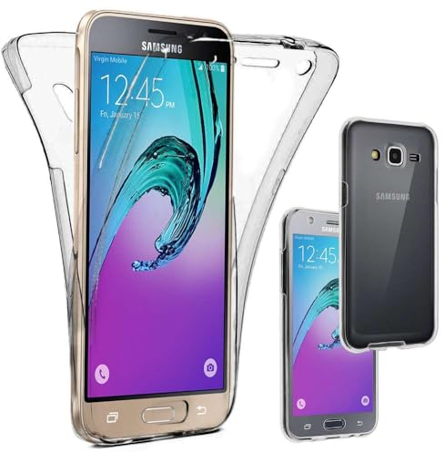 ebestStar - compatible with Samsung Galaxy J3 2016 Case SM-J320F Integral Silicone Gel Full Cover, Shock Absorption Case, Transparent [Phone: 142.3 x 71 x 7.9mm, 5.0'']