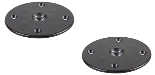 Pulse Oximeter 2 x M20 Speaker Mount Plate, Pole Mount, M20 Thread, Black