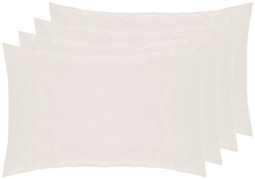 Belledorm 4 PACK Ivory Pillowcases, 7 Year Guarantee, 200 Thread Count | Percale (Housewife, Ivory)