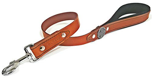 Bestia Maximus Hundeleine. Kurzleine. Mit gepolstertem Griff und schwerem Karabiner. Handgemacht in Europa!