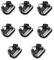 HomyWord Protector Cover Pad+Stainless Steel Lug Ring Camera Strap Triangle Split Ring Hook for Fujifilm Lecia Nikon Canon Sony D-SLR RF Mirrorless Camera (4 Pack)