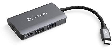 ADAM elements CASA Hub A01m 4-in-1 | Apple MacBook & USB-C Notebooks | grau | AAPADHUBA01MGY